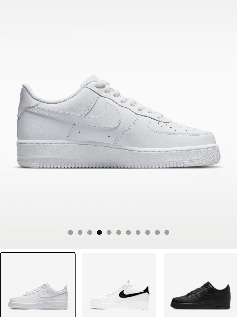Nike All-White Men's Low-Top Sneakers - Picture 3 of 4